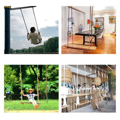 กลางแจ้ง Swing ระเบียงในร่มเด็กผู้ใหญ่ Swing ไม้, Hemp Rope, Climbing Rope