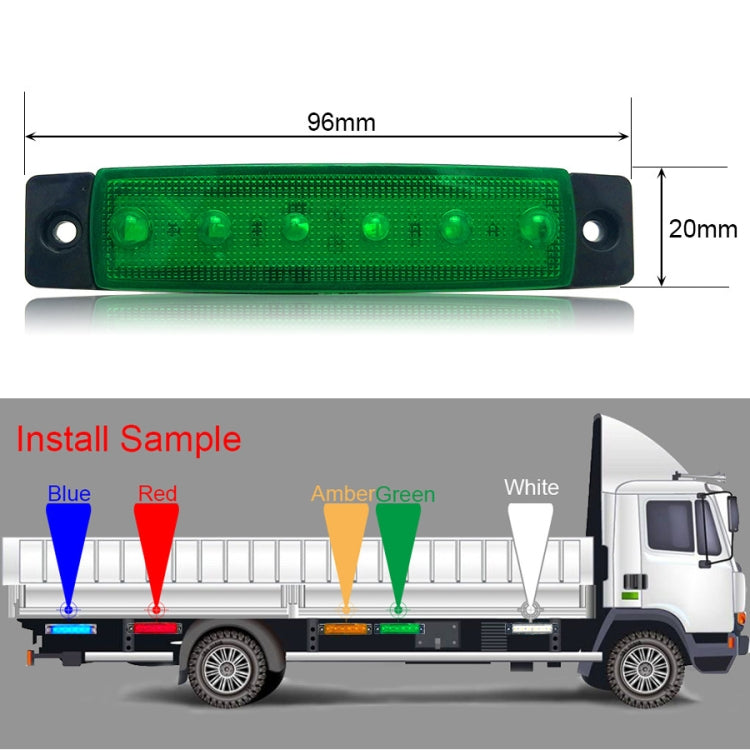 4 PCS 12V 6 SMD Auto Car รถบรรทุกรถบรรทุกภายนอกด้านข้างไฟ LED Trailer ไฟแสดงสถานะด้านหลังโคมไฟ