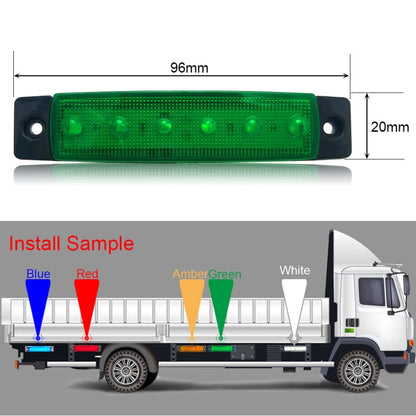 4 PCS 12V 6 SMD Auto Car รถบรรทุกรถบรรทุกภายนอกด้านข้างไฟ LED Trailer ไฟแสดงสถานะด้านหลังโคมไฟ