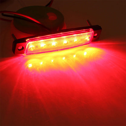 4 PCS 12V 6 SMD Auto Car รถบรรทุกรถบรรทุกภายนอกด้านข้างไฟ LED Trailer ไฟแสดงสถานะด้านหลังโคมไฟ