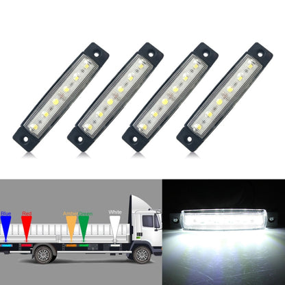 4 PCS 12V 6 SMD Auto Car รถบรรทุกรถบรรทุกภายนอกด้านข้างไฟ LED Trailer ไฟแสดงสถานะด้านหลังโคมไฟ
