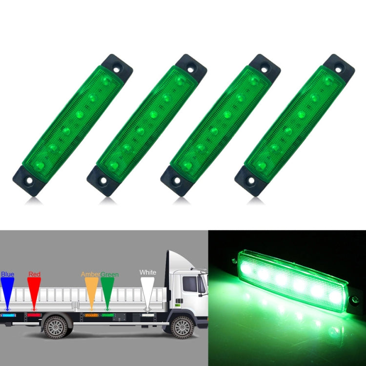 4 PCS 12V 6 SMD Auto Car รถบรรทุกรถบรรทุกภายนอกด้านข้างไฟ LED Trailer ไฟแสดงสถานะด้านหลังโคมไฟ