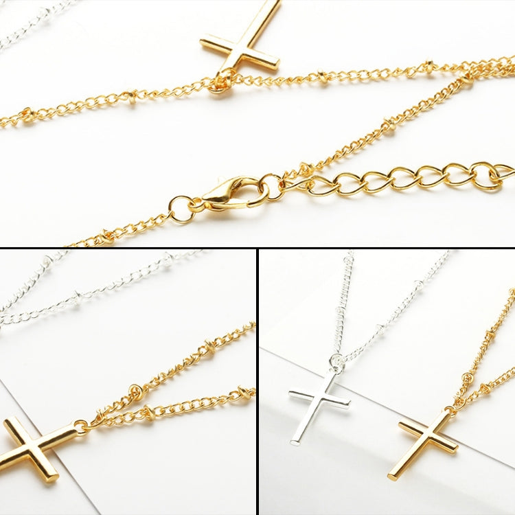 ผู้หญิงแฟชั่นสร้อยคอเครื่องประดับไฟฟ้าสดใสข้าม, Gold, Silver