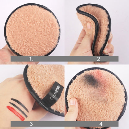 3 ชิ้นผ้าไมโครไฟเบอร์ Pads Remover ทำความสะอาดใบหน้า ผ้าขนหนู นำมาใช้ใหม่ทำความสะอาดแต่งหน้า