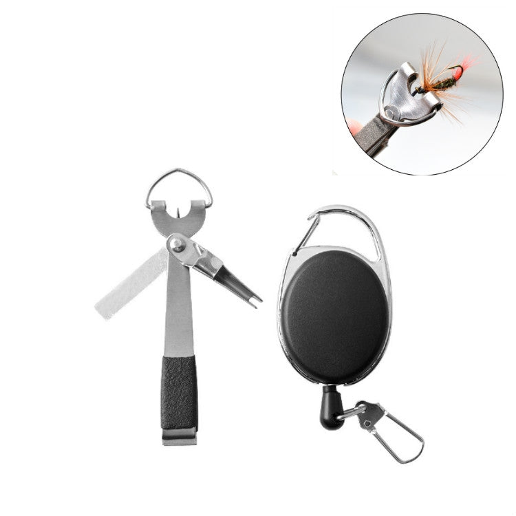 อุปกรณ์ตกปลากลางแจ้งตกปลา CLAMP สายตกปลากรรไกร Telescopic พวงกุญแจ, 2 in 1 With Keychain, 3 in 1 With Keychain, 3 in 1  Fishing Line Knife