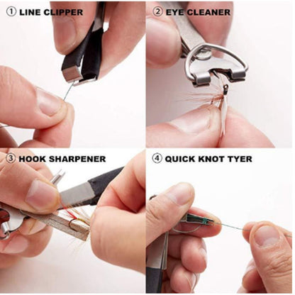 อุปกรณ์ตกปลากลางแจ้งตกปลา CLAMP สายตกปลากรรไกร Telescopic พวงกุญแจ, 2 in 1 With Keychain, 3 in 1 With Keychain, 3 in 1  Fishing Line Knife