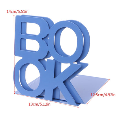 ตัวอักษรเหล็กรูปโลหะ Bookends สนับสนุนผู้ถือโต๊ะยืนสำหรับหนังสือ