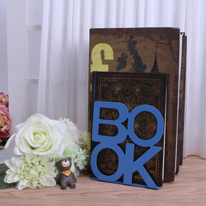 ตัวอักษรเหล็กรูปโลหะ Bookends สนับสนุนผู้ถือโต๊ะยืนสำหรับหนังสือ