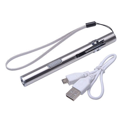 การออกแบบปากกาไฟฉายแบบชาร์จไฟ USB หลอดไฟ LED ขนาดเล็กอันทรงพลัง