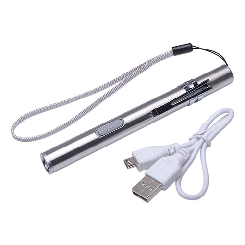 การออกแบบปากกาไฟฉายแบบชาร์จไฟ USB หลอดไฟ LED ขนาดเล็กอันทรงพลัง