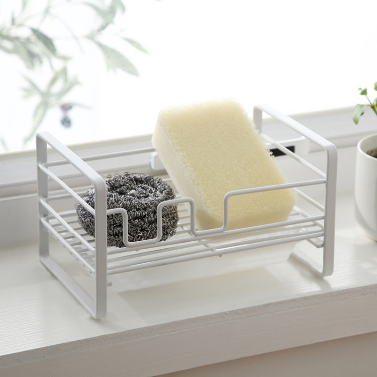 ห้องครัวเหล็กตะแกรงระบายน้ำลูกเหล็กสบู่ผ้าเช็ดจานชั้นเก็บ, Kitchen Drain Rack