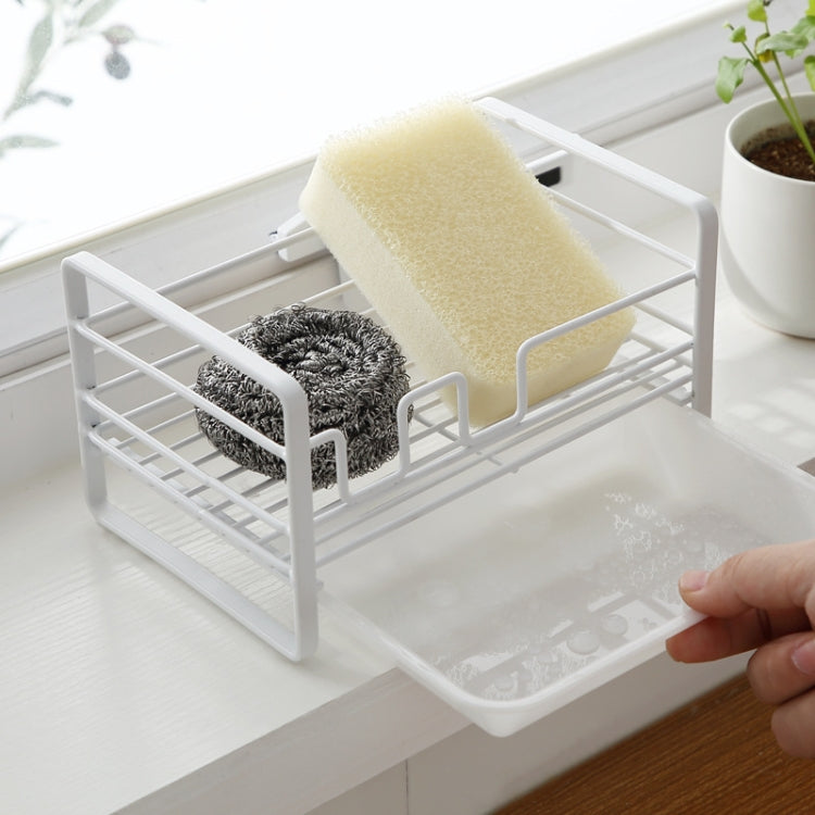 ห้องครัวเหล็กตะแกรงระบายน้ำลูกเหล็กสบู่ผ้าเช็ดจานชั้นเก็บ, Kitchen Drain Rack