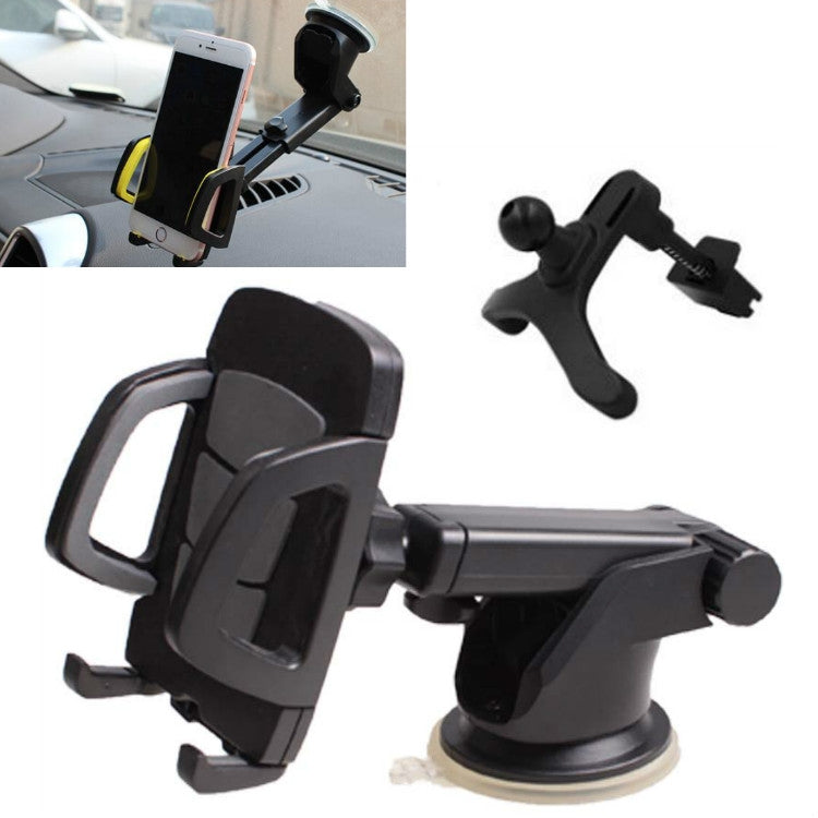 3 ชุดที่วางโทรศัพท์ในรถยนต์ Car Air Outlet ที่วางโทรศัพท์มือถือถ้วยดูดนำทางแผงหน้าปัดทั่วไป, 2 in 1, 3 in 1