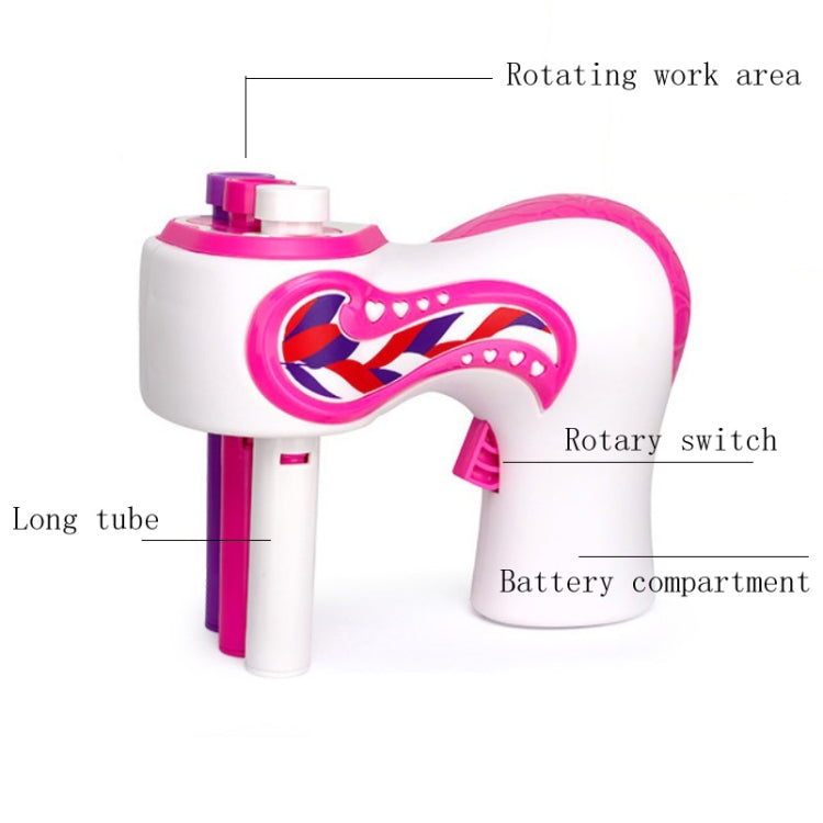 เด็กผมผูกของเล่นไฟฟ้าสามสาระผมเครื่องถักเปีย, Three-Strand Hair Braid Machine