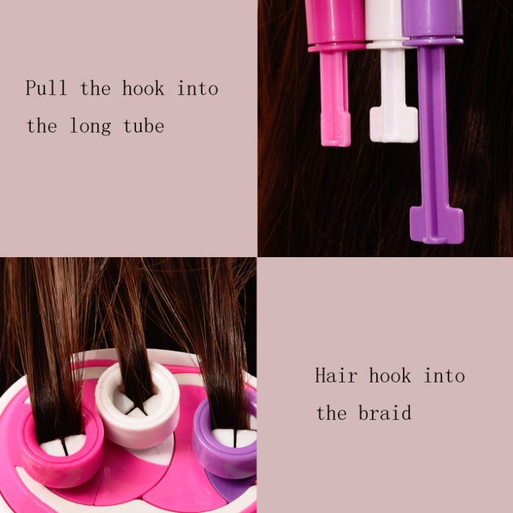 เด็กผมผูกของเล่นไฟฟ้าสามสาระผมเครื่องถักเปีย, Three-Strand Hair Braid Machine