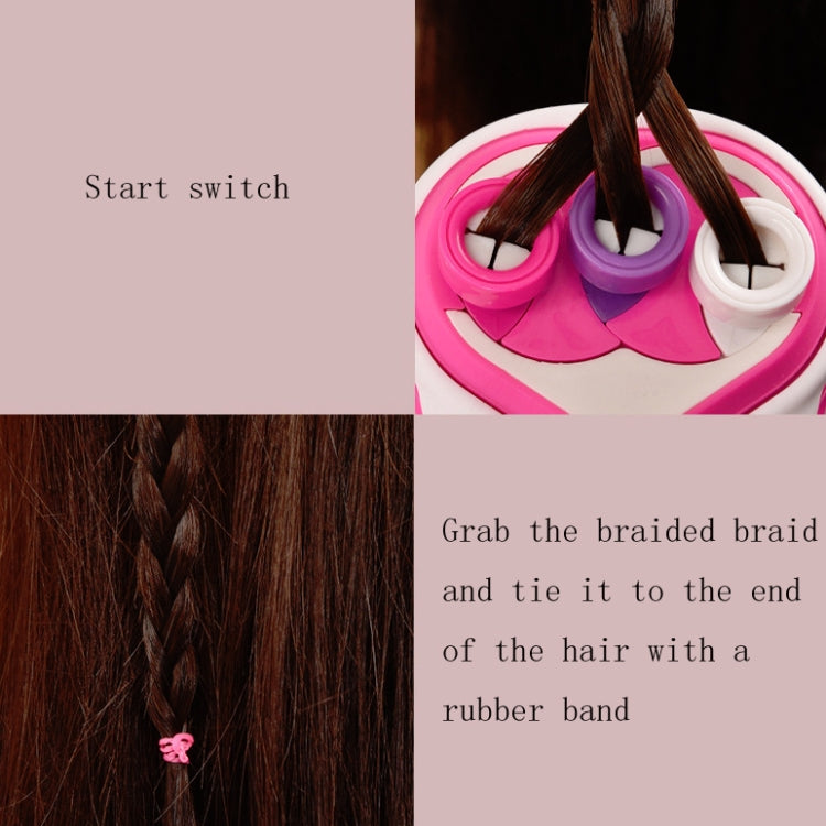 เด็กผมผูกของเล่นไฟฟ้าสามสาระผมเครื่องถักเปีย, Three-Strand Hair Braid Machine