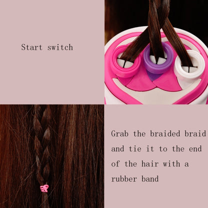 เด็กผมผูกของเล่นไฟฟ้าสามสาระผมเครื่องถักเปีย, Three-Strand Hair Braid Machine