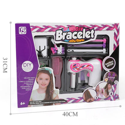 เด็กผมผูกของเล่นไฟฟ้าสามสาระผมเครื่องถักเปีย, Three-Strand Hair Braid Machine