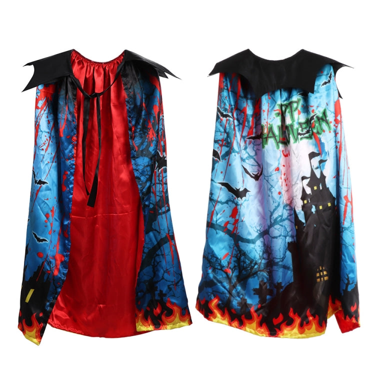ฮาโลวีนแต่งตัวเด็กเสื้อคลุมพิมพ์สองชั้น, Free Size