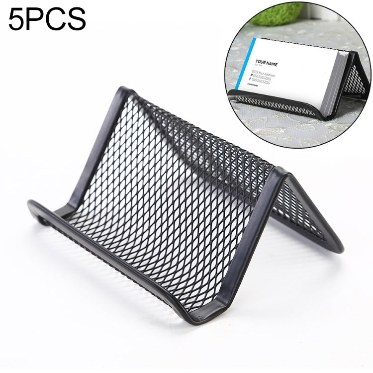 5 PCS Office สะดวกผู้ถือบัตรตาข่ายโลหะในทางปฏิบัติ, 5 PCS Mesh Card Holder