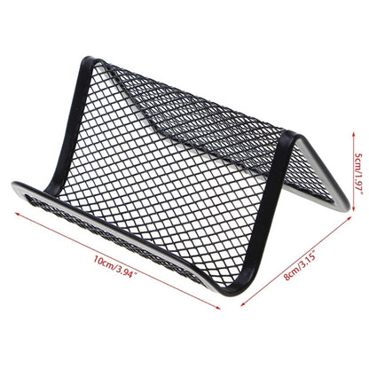 5 PCS Office สะดวกผู้ถือบัตรตาข่ายโลหะในทางปฏิบัติ, 5 PCS Mesh Card Holder