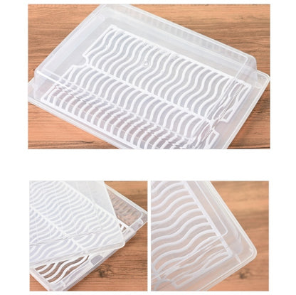 6 ชิ้นห้องครัวตู้เย็น Drainable สดกล่องอาหารพลาสติกปิดผนึกตู้แช่แข็งกล่องเก็บปลาสดกล่อง, 27x20x5.5cm, 27x11x6cm