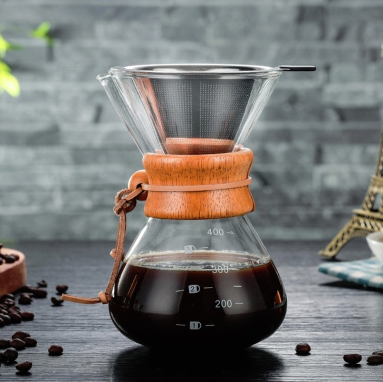 หม้อต้มกาแฟแก้วทนความร้อนสูง 400มล, Pot Without Strainer, Pot With Strainer