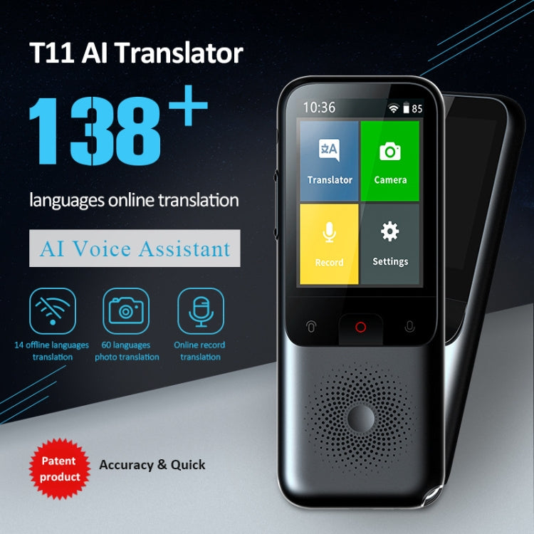 T11 เครื่องแปลเสียงอัจฉริยะ การแปลภาษาปัญญาประดิษฐ์ WIFI