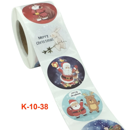 2 ชิ้นสติ๊กเกอร์คริสต์มาสซานตาคลอสตกแต่งวันหยุดฉลากสติ๊กเกอร์, K-10-38, K-11-38