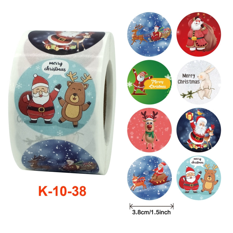 2 ชิ้นสติ๊กเกอร์คริสต์มาสซานตาคลอสตกแต่งวันหยุดฉลากสติ๊กเกอร์, K-10-38, K-11-38