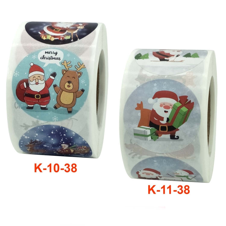 2 ชิ้นสติ๊กเกอร์คริสต์มาสซานตาคลอสตกแต่งวันหยุดฉลากสติ๊กเกอร์, K-10-38, K-11-38