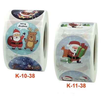 2 ชิ้นสติ๊กเกอร์คริสต์มาสซานตาคลอสตกแต่งวันหยุดฉลากสติ๊กเกอร์, K-10-38, K-11-38