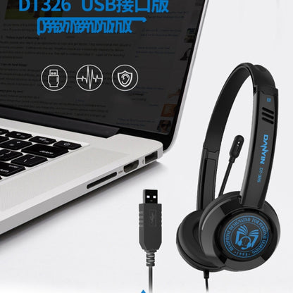 DANYIN DT326 คอมพิวเตอร์ตั้งโต๊ะแบบติดศีรษะเด็กสายการเรียนรู้พร้อมไมโครโฟน, ความยาวสายเคเบิล: 1.8 ม., DT326 3.5mm Two-hole White, DT326 3.5mm Two-hole Black, DT326 Single Hole Four-level White, DT326 Single Hole Four-level Black, DT326 Star Flag White ...