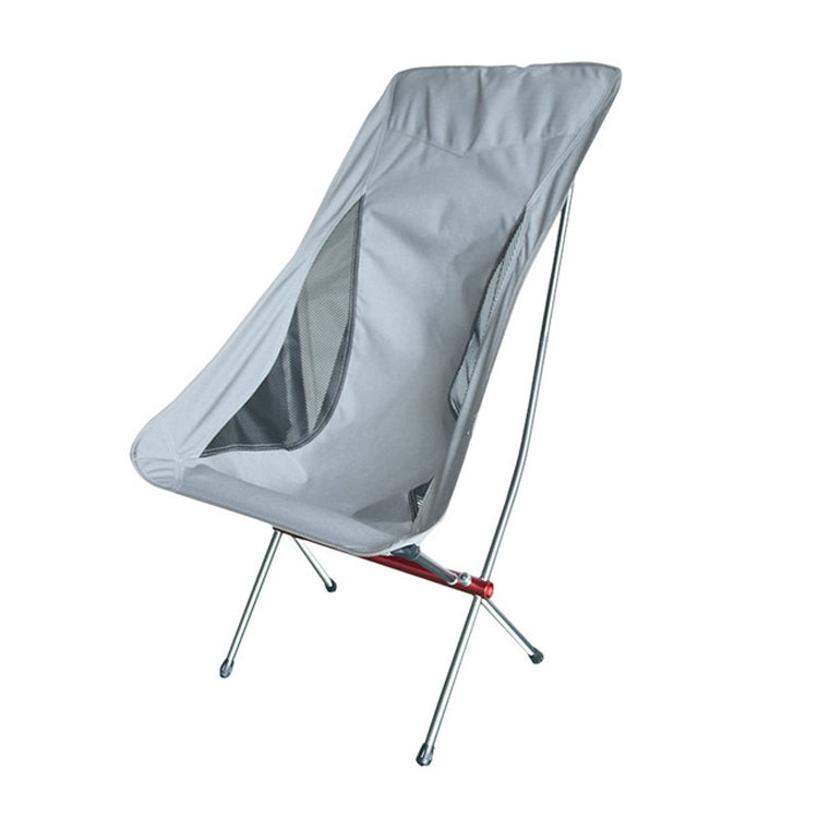 เก้าอี้พับกลางแจ้งแบบพกพา Ultralight อลูมิเนียมอัลลอยด์ Moon Camping เก้าอี้ชายหาด, Rice Gray Surface-Red Background, Black Surface-Red Background, Black Surface-Blue Background