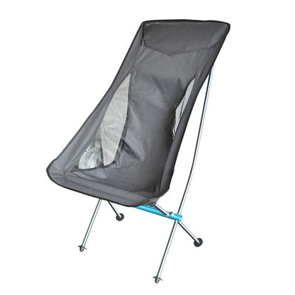 เก้าอี้พับกลางแจ้งแบบพกพา Ultralight อลูมิเนียมอัลลอยด์ Moon Camping เก้าอี้ชายหาด, Rice Gray Surface-Red Background, Black Surface-Red Background, Black Surface-Blue Background