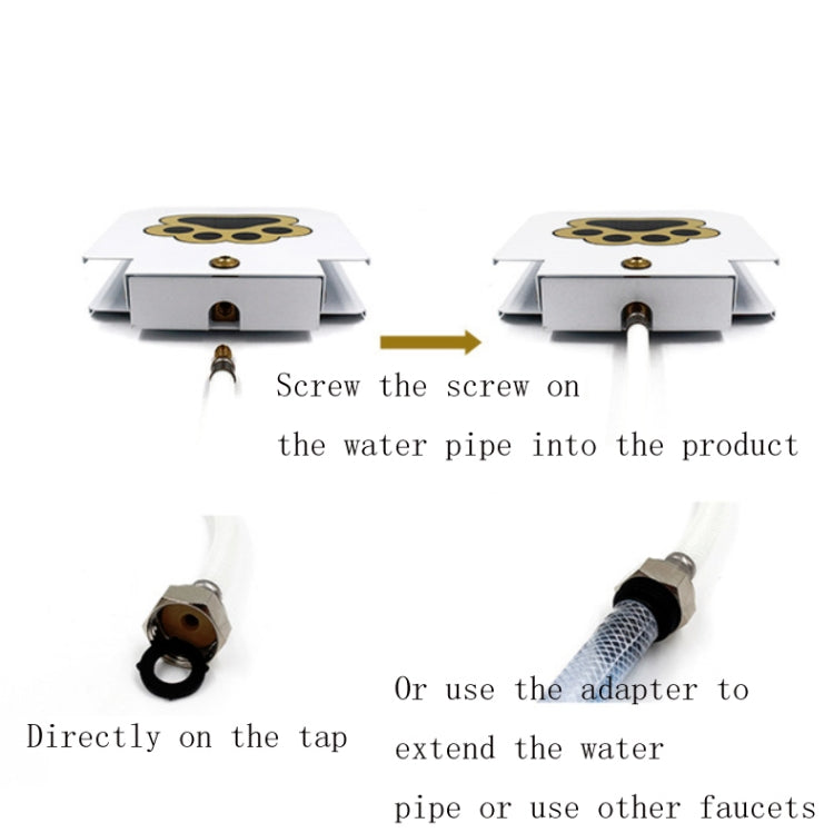 Pet Smart Fountain น้ำพุดื่มอัตโนมัติ, Plastic Steel White Paint US Plug, Plastic Steel White Paint UK Plug