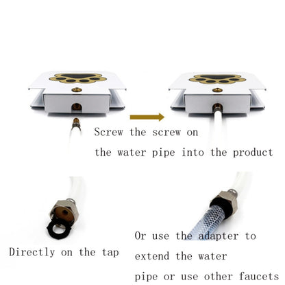 Pet Smart Fountain น้ำพุดื่มอัตโนมัติ, Plastic Steel White Paint US Plug, Plastic Steel White Paint UK Plug