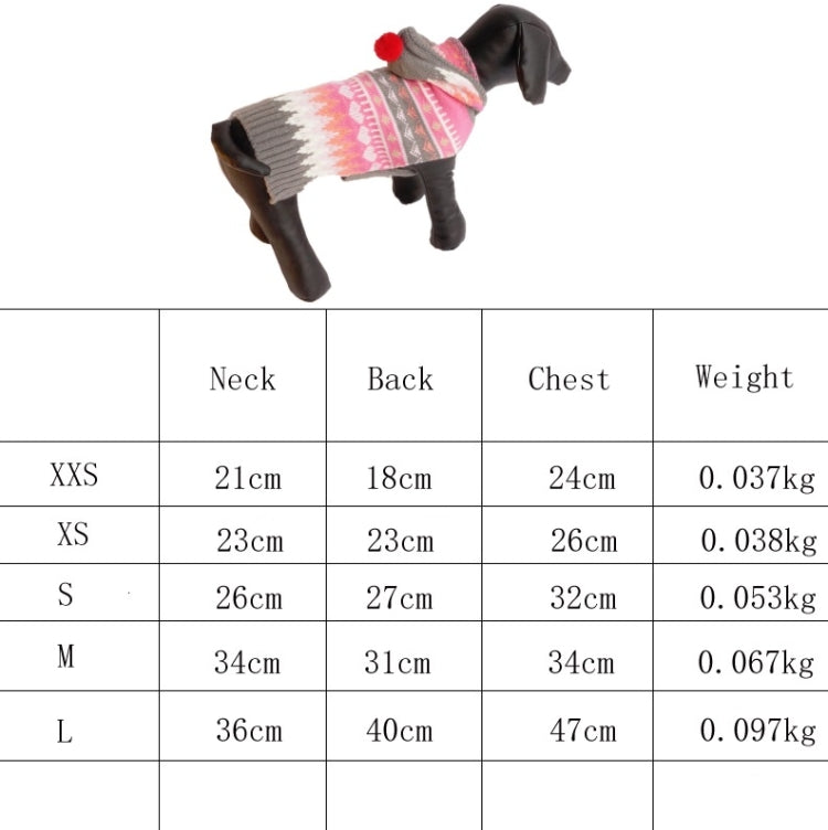 สัตว์เลี้ยงคริสต์มาสเครื่องแต่งกายเสื้อกันหนาว Hooded Ball Snowflake เครื่องแต่งกาย, XXS, XS, S, M, L