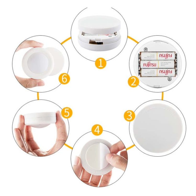 6 ชิ้น/เซ็ต 16 สี RGB LED Night Light Strobe บรรยากาศ Pat Light รีโมทคอนโทรลตู้ไฟ 2 รีโมทคอนโทรล