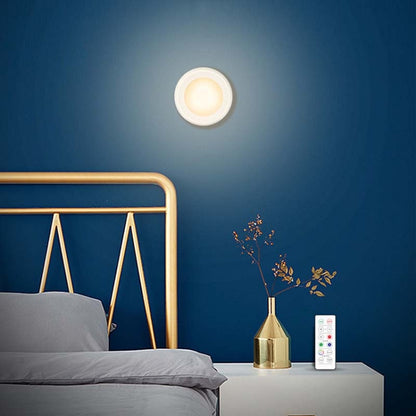 6 ชิ้น/เซ็ต 16 สี RGB LED Night Light Strobe บรรยากาศ Pat Light รีโมทคอนโทรลตู้ไฟ 2 รีโมทคอนโทรล