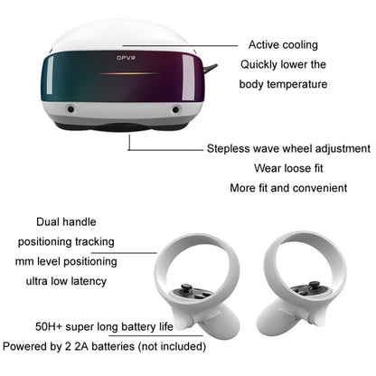 DPVR E4 PCVR หมวกกันน็อคสำหรับเล่นเกม 4K หัวจอแสดงผลแว่นตา VR, DPVR E4 VR Glasses