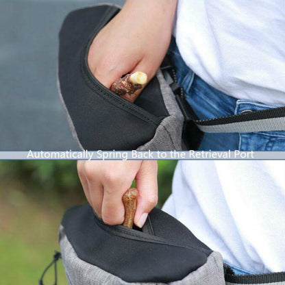 MOVEPEAK กระเป๋าใส่ขนมสำหรับสัตว์เลี้ยงสายจูงสัตว์เลี้ยงฝึกเอวกระเป๋าออกนอกบ้านถุงขนมสำหรับสุนัข