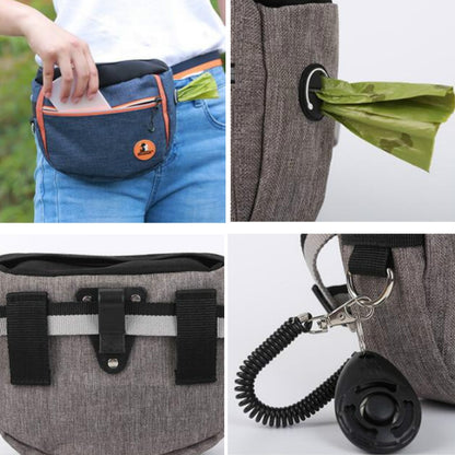 MOVEPEAK กระเป๋าใส่ขนมสำหรับสัตว์เลี้ยงสายจูงสัตว์เลี้ยงฝึกเอวกระเป๋าออกนอกบ้านถุงขนมสำหรับสุนัข
