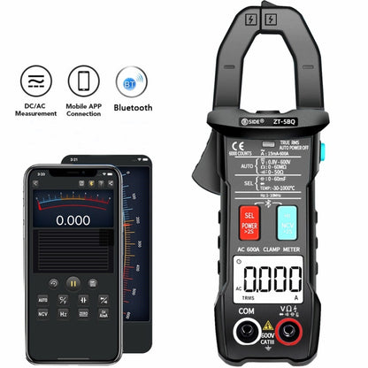 BSIDE Bluetooth 5.0 6000 คำแคลมป์มิเตอร์ AC อัจฉริยะความแม่นยำสูง, ZT-5BQ, ZT-5BQ+C3140 Clip