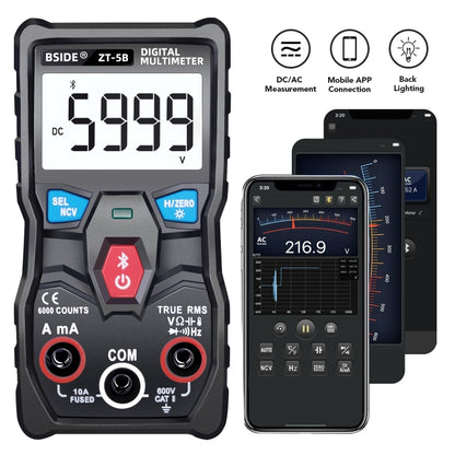 BSIDE ZT-5B สมาร์ทบลูทูธ 6000 คำมัลติมิเตอร์แบบดิจิตอลช่วงอัตโนมัติ, ZT-5B