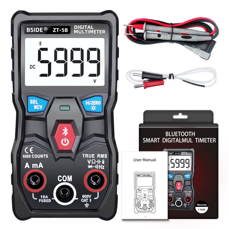 BSIDE ZT-5B สมาร์ทบลูทูธ 6000 คำมัลติมิเตอร์แบบดิจิตอลช่วงอัตโนมัติ, ZT-5B