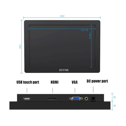ZGYNK KQ101 HD หน้าจออุตสาหกรรมแบบฝังตัว, 10 inch  Embedded, 15.6 inch  Embedded, 10 inch  Resistive, 15.6 inch  Resistive, 10 inch  Capacitive, 15.6 inch  Capacitive