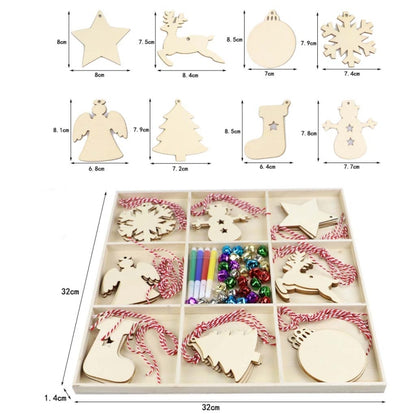 คริสต์มาสสร้างสรรค์ DIY ตกแต่งชุดของขวัญทำด้วยมือไม้ชิปจี้, JM02027, JM02028, JM02029, JM02030, JM02031, JM02032, JM02033, JM02034, JM02035, JM02036, JM02037, JM02038, JM02039, JM02040, JM02041