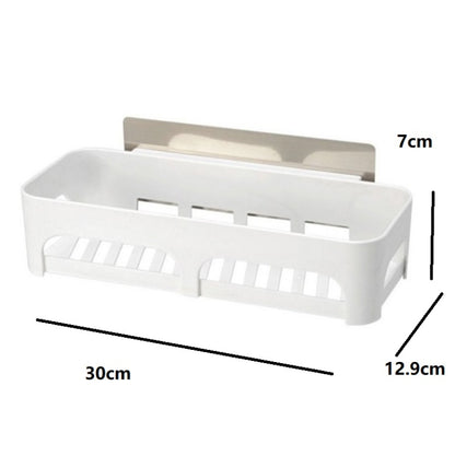 ชั้นเก็บถ้วยดูดอันทรงพลัง ชั้นเก็บอุปกรณ์อาบน้ำในห้องน้ำ, Toiletries Storage Rack