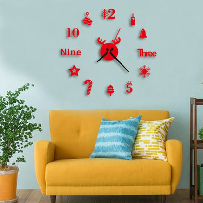 3 ชิ้นอะคริลิ 3D นาฬิกาแขวน DIY ห้องนั่งเล่นผนังห้องนอนตกแต่งพื้นหลัง